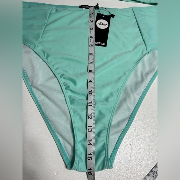Boohoo plus essentials notch neck bikini top & high waisted bikini brief size 18 - Picture 4 of 7